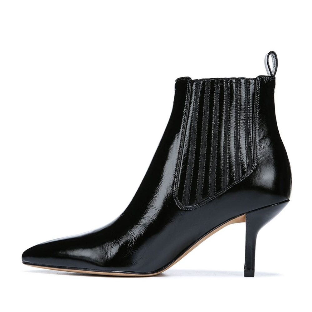DVF Blk Patent Lthr" Mollo"  Kitten Heel Bootie by DVF- size 37